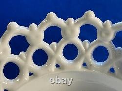 Rare Eapg 8 5/8 Atterbury Milk Glass Tall Compote Lacy-edge Dancing Sailor Exc