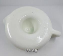 Rare HTF Vintage White Milk Glass Twisted Fleur De Lis Embossed Reamer Juicer