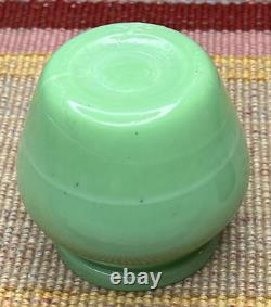 Rare Jadeite Green Milk Glass Bean Pot Container Cansiter Jar Jadite Glass