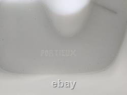 Rare Portieux Vallerysthal Opaline White Milkglass Chef Lidded Opalescent Jar
