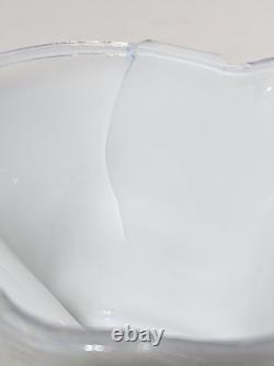 Rare Portieux Vallerysthal Opaline White Milkglass Chef Lidded Opalescent Jar