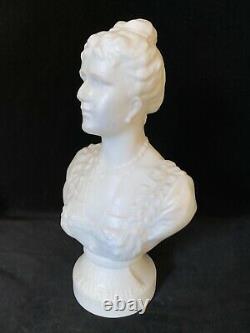 Rare Russian Romanov TSARINA ALEXANDRA BUST Legras Paris Opaline Milk Glass 1896