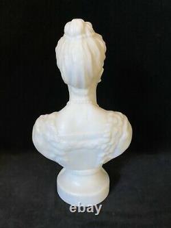 Rare Russian Romanov TSARINA ALEXANDRA BUST Legras Paris Opaline Milk Glass 1896