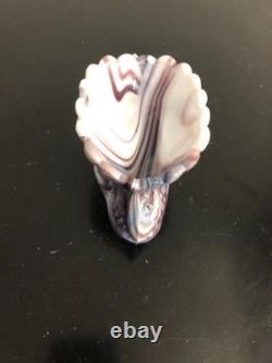 Rare Slag Challinor Taylor Milk Glass Fish Shell Salt Dip Dish
