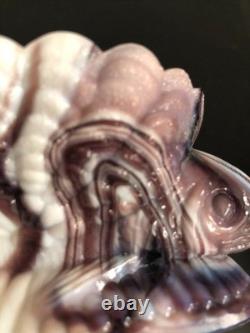 Rare Slag Challinor Taylor Milk Glass Fish Shell Salt Dip Dish