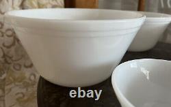 Rare & Vintage Federal Glass Mixing Bowls Set of 5 FREE SHIPPING NO Chips EUC