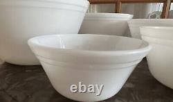 Rare & Vintage Federal Glass Mixing Bowls Set of 5 FREE SHIPPING NO Chips EUC