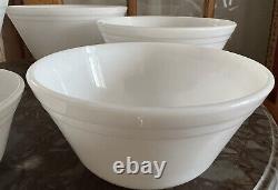 Rare & Vintage Federal Glass Mixing Bowls Set of 5 FREE SHIPPING NO Chips EUC