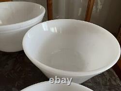 Rare & Vintage Federal Glass Mixing Bowls Set of 5 FREE SHIPPING NO Chips EUC