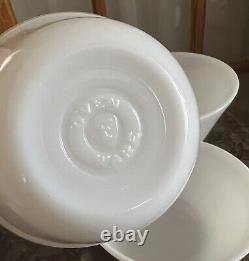 Rare & Vintage Federal Glass Mixing Bowls Set of 5 FREE SHIPPING NO Chips EUC