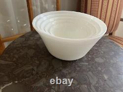 Rare & Vintage Federal Glass Mixing Bowls Set of 5 FREE SHIPPING NO Chips EUC