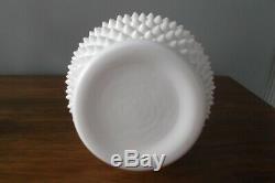 Rare Vintage Fenton Hobnail Milk Glass 12 Decanter With Stopper Excellent