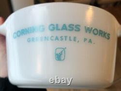 Rare Vintage Pyrex Corning Glass Works Greencastle PA 473 Casserole Dish with Lid