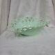 Rare Vintage Westmoreland Green Milk Glass, Jadeite Doric Lace Oval Fruit Bowl