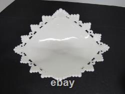 Rare Vintage Westmoreland White Milk Glass Ring and Petal Banana Boat 14 NICE