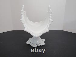 Rare Vintage Westmoreland White Milk Glass Ring and Petal Banana Boat 14 NICE