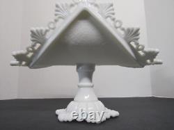 Rare Vintage Westmoreland White Milk Glass Ring and Petal Banana Boat 14 NICE