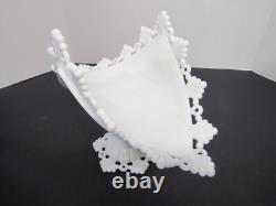 Rare Vintage Westmoreland White Milk Glass Ring and Petal Banana Boat 14 NICE