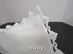 Rare Vintage Westmoreland White Milk Glass Ring and Petal Banana Boat 14 NICE