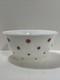 Rare Vtg Mckee White Milk Glass Red Polkadot Bell Shap Bowl