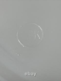 Rare Vtg Mckee White Milk Glass Red Polkadot Bell Shap Bowl