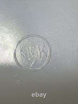 Rare Vtg Mckee White Milk Glass Red Polkadot Bell Shap Bowl