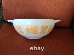 Rare Vtg Pyrex Orange Pumpkin Amish Butterprint Cinderella Bowl #444