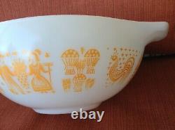 Rare Vtg Pyrex Orange Pumpkin Amish Butterprint Cinderella Bowl #444