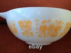 Rare Vtg Pyrex Orange Pumpkin Amish Butterprint Cinderella Bowl #444