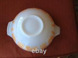 Rare Vtg Pyrex Orange Pumpkin Amish Butterprint Cinderella Bowl #444