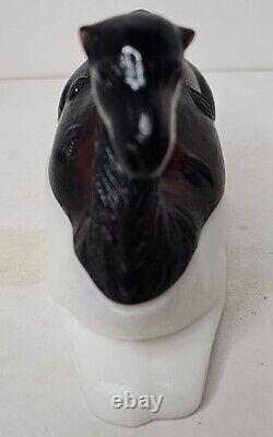 Rare Westmoreland Humphrey Camel Milkglass Covered Candy Dish Dark Purple