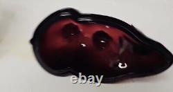 Rare Westmoreland Humphrey Camel Milkglass Covered Candy Dish Dark Purple