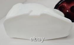 Rare Westmoreland Humphrey Camel Milkglass Covered Candy Dish Dark Purple