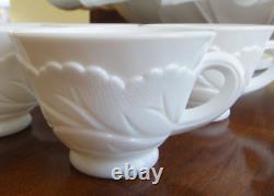 Rear Vintage Colony Milk Glass Punch Bowl Set