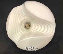 Rega2 Peill & Putzler Biomorphic Pendant Light Milk Glass Wave Koch Lowy 1960s