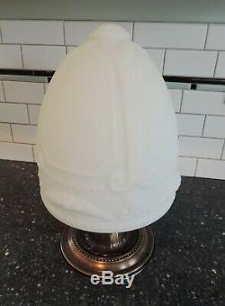 Rejuvenation Art Deco Milk Glass 9 Globe Shade Flush Ceiling Light Fixture