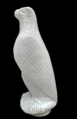 Reproduction Milk Glass White Eagle Gasoline Globe with a rounded beak & 6 inch
