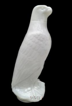 Reproduction Milk Glass White Eagle Gasoline Globe with a rounded beak & 6 inch