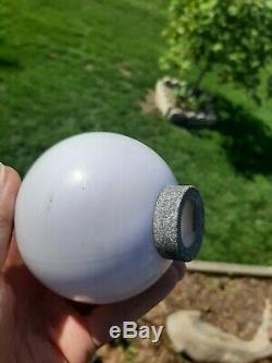 Robbins Lightning Rod and Small White Milk Glass Ball
