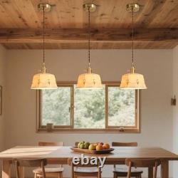 SIYGANK Vintage Ceramic Pendant Light Kitchen Island White Milk 16 × 20 cm, A