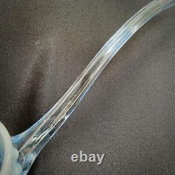 Scarce Vintage Blue Opalescent Hobnail Punch Bowl Ladle Glass