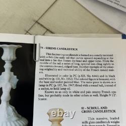Scarce Vintage Milk Glass Winged Mermaid Sirene Candlestick Holder 9.5