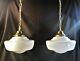 School House Chandelier Pendant Antique Globe (2 Available) Matching 12 In Diam