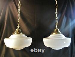 School House Chandelier Pendant Antique Globe (2 Available) Matching 12 in Diam