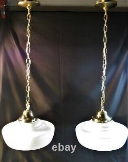 School House Chandelier Pendant Antique Globe (2 Available) Matching 12 in Diam