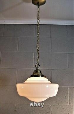 School House Chandelier Pendant Antique Globe (2 Available) Matching 12 in Diam