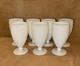 Set 7 Anchor Hocking White Milk Glass Hobnail Goblet Water Glass 5.5 10 Ounce