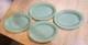 Set Of 4 Vintage Fire King Oval Jadeite Restaurant Ware Platters11 1/2 X 8