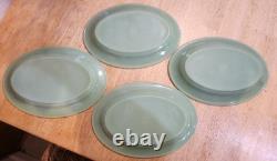 Set Of 4 Vintage FIRE KING Oval Jadeite Restaurant Ware Platters11 1/2 x 8