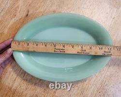 Set Of 4 Vintage FIRE KING Oval Jadeite Restaurant Ware Platters11 1/2 x 8